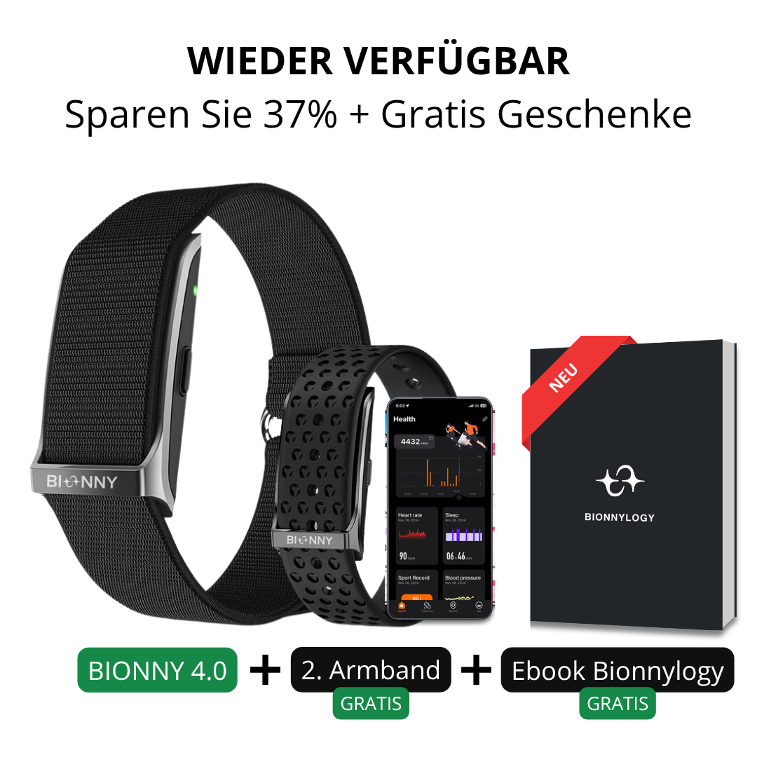 Bionny 4.0 – Das biometrische Gesundheitsarmband, das Ihren Körper besser versteht als Sie selbst.